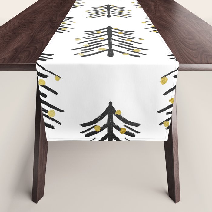 Black and gold spiky tree Table Runner Gallery Image 1