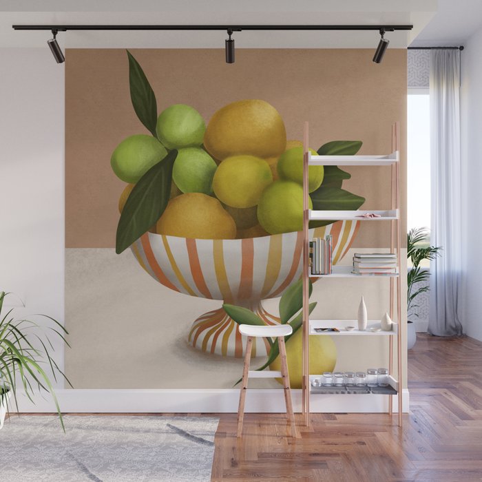 Golden Citrus 1 Wall Mural Gallery Image 1