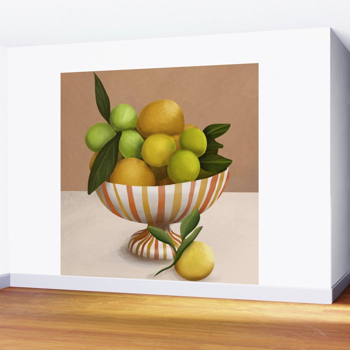 Golden Citrus 1 Wall Mural Gallery Image 2