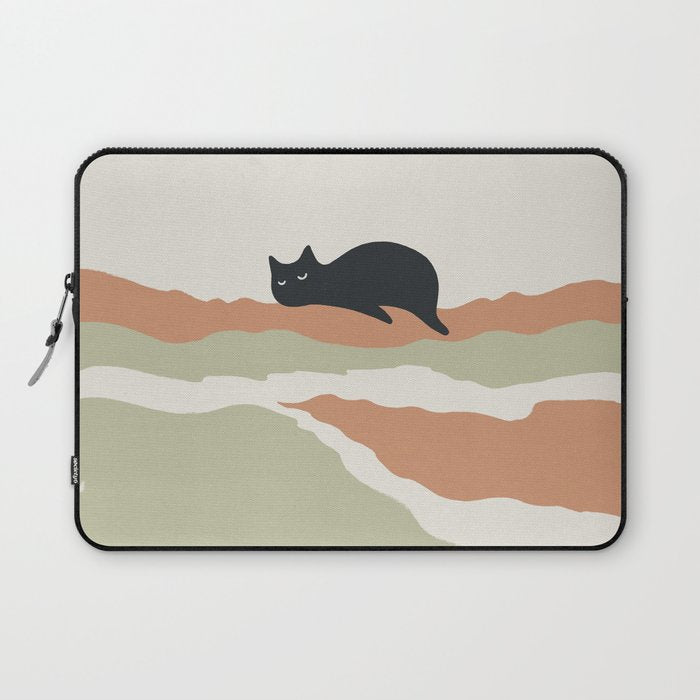 Magic meow 3 lazy cat Laptop Sleeve Gallery Image 1