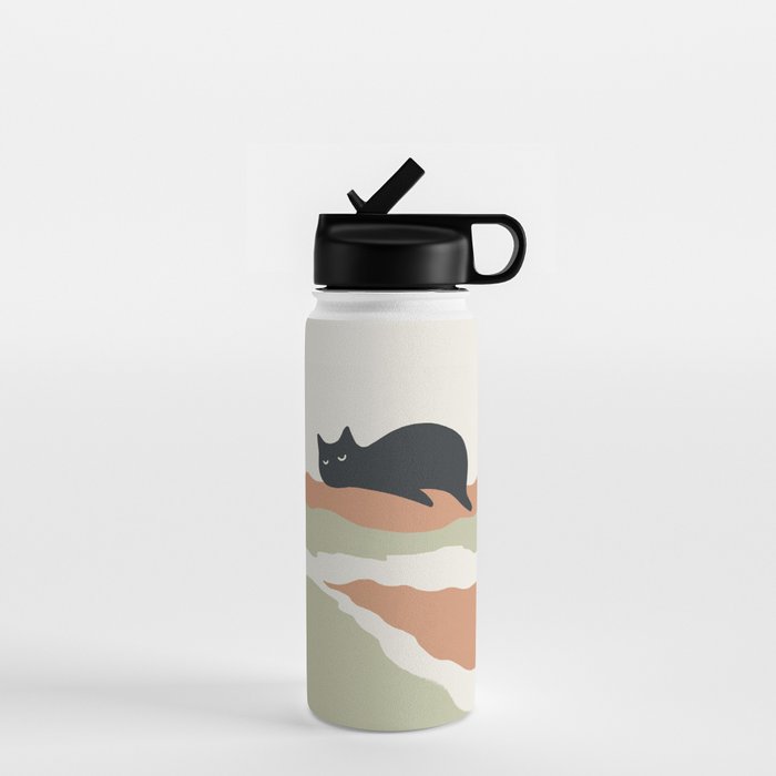 Magic meow 3 lazy cat Water Bottle Gallery Image 1