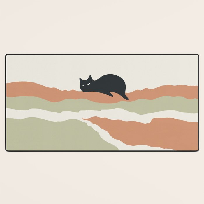 Magic meow 3 lazy cat Desk Mat Gallery Image 3