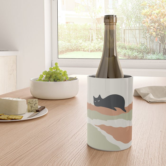 Magic meow 3 lazy cat Wine Chiller Gallery Image 4
