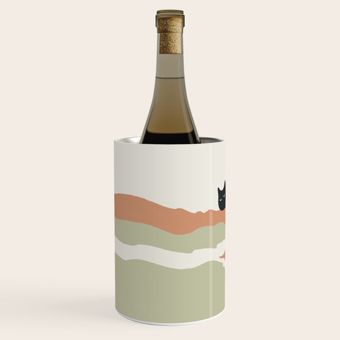 Magic meow 3 lazy cat Wine Chiller Gallery Image 2