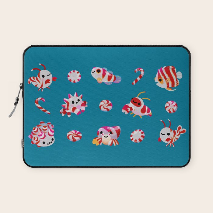Sea Peppermint Candies Laptop Sleeve Gallery Image 1