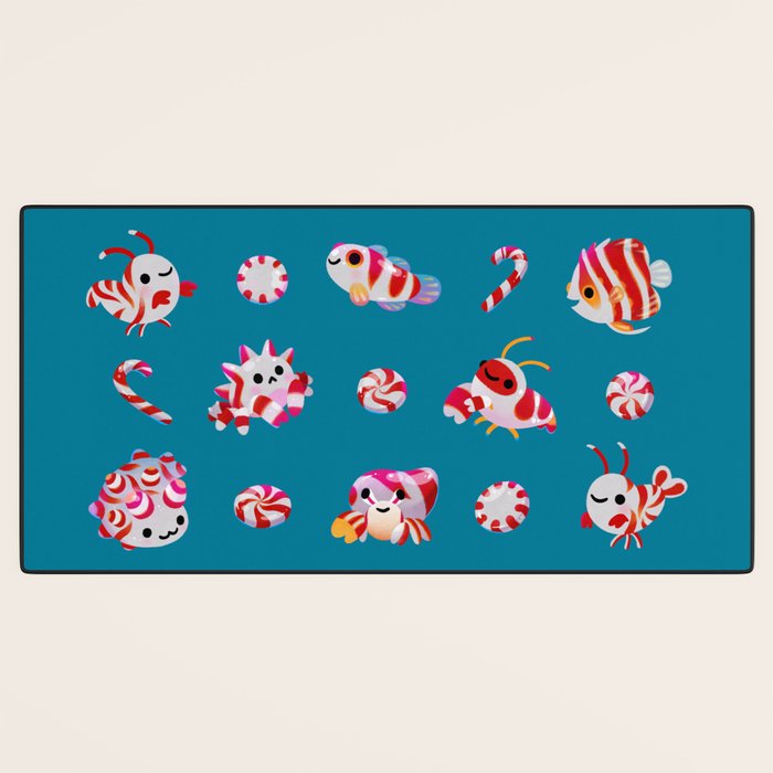 Sea Peppermint Candies Desk Mat Gallery Image 3