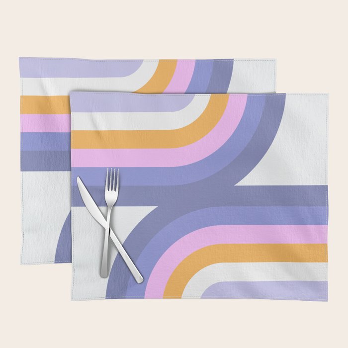 Double Rainbow in Very Peri Placemat Gallery Image 1