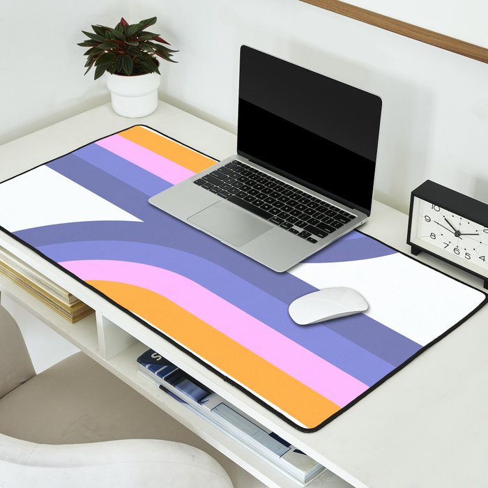 Double Rainbow in Very Peri Desk Mat Gallery Image 2