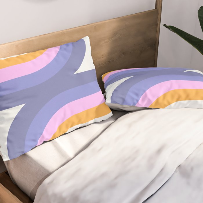 Double Rainbow in Very Peri Pillow Sham Gallery Image 2