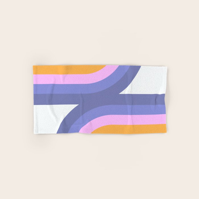 Double Rainbow in Very Peri Bath Towel Gallery Image 1
