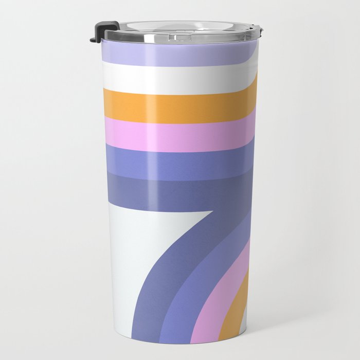 Double Rainbow in Very Peri Travel Mug Gallery Image 3