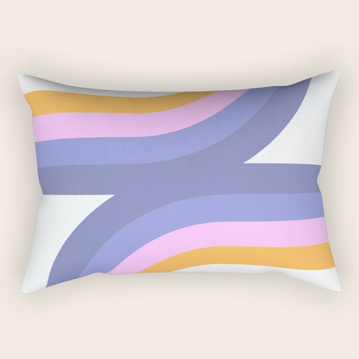 Double Rainbow in Very Peri Rectangular Pillow Gallery Image 2