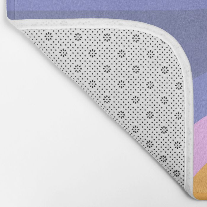 Double Rainbow in Very Peri Bath Mat Gallery Image 2