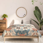 Fall Floral Pattern in Blue, Brown & Rust Comforter Gallery Image 3