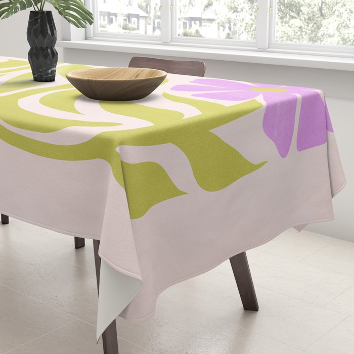 Lilac & Lime: Les Fleurs | Flower Market Color Series 02 Tablecloth Gallery Image 3