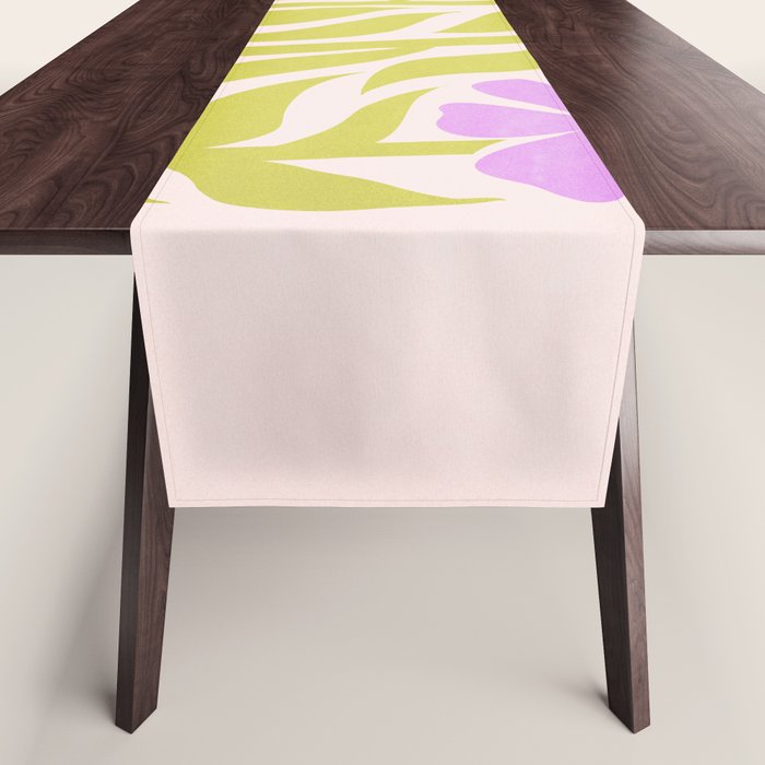 Lilac & Lime: Les Fleurs | Flower Market Color Series 02 Table Runner Gallery Image 1