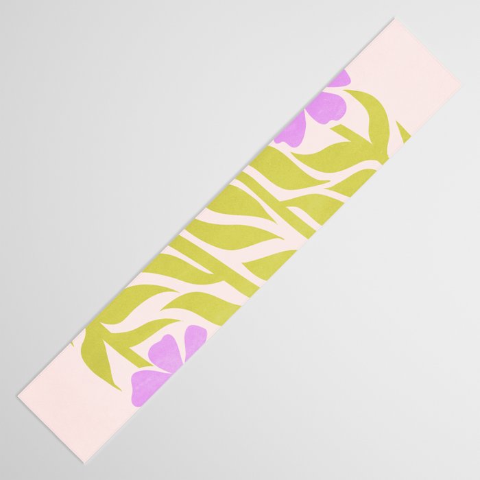 Lilac & Lime: Les Fleurs | Flower Market Color Series 02 Table Runner Gallery Image 3