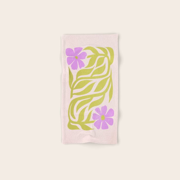 Lilac & Lime: Les Fleurs | Flower Market Color Series 02 Bath Towel Gallery Image 1