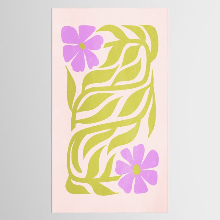 Lilac & Lime: Les Fleurs | Flower Market Color Series 02 Tablecloth Gallery Image 2