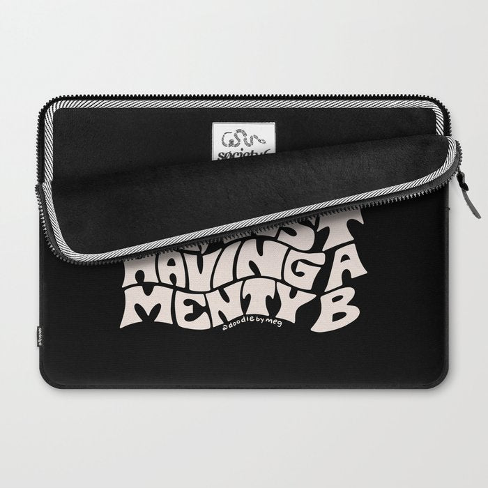Don't Mind Me in Cream Laptop Sleeve Gallery Image 2