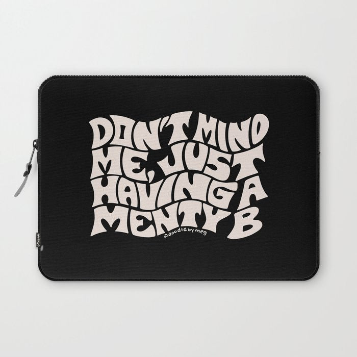 Don't Mind Me in Cream Laptop Sleeve Gallery Image 1