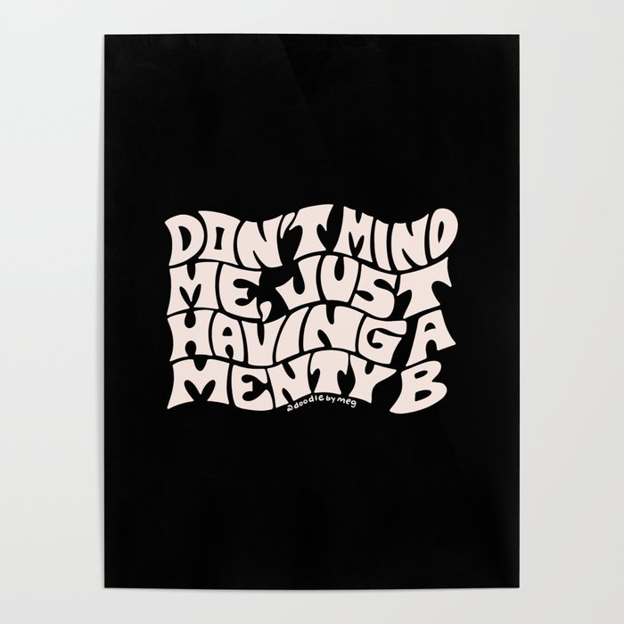 Don't Mind Me in Cream Poster Gallery Image 4