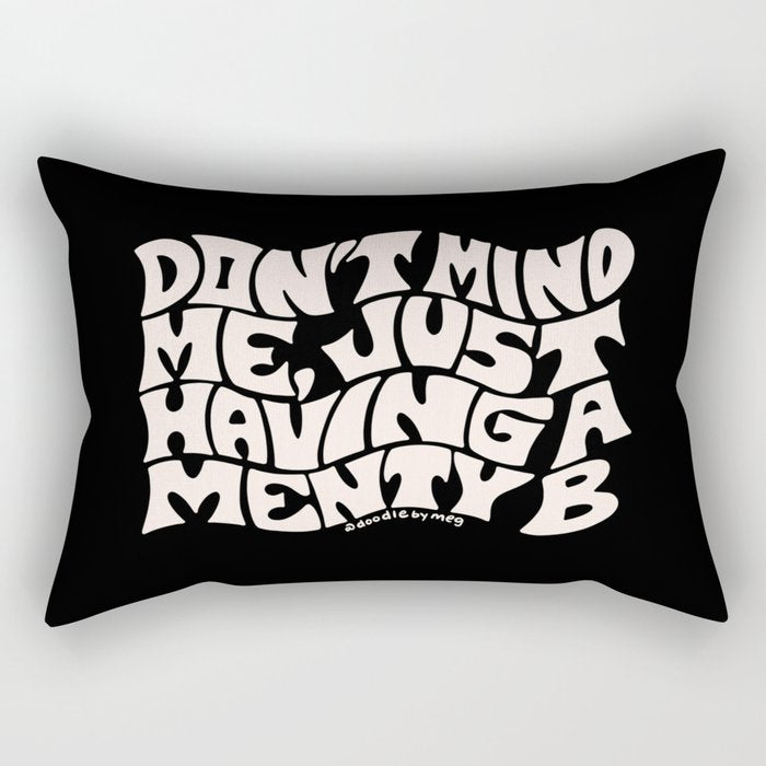Don't Mind Me in Cream Rectangular Pillow Gallery Image 2