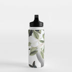 Woman With Flowers and Butterflies 3 Water Bottle Gallery Image 3