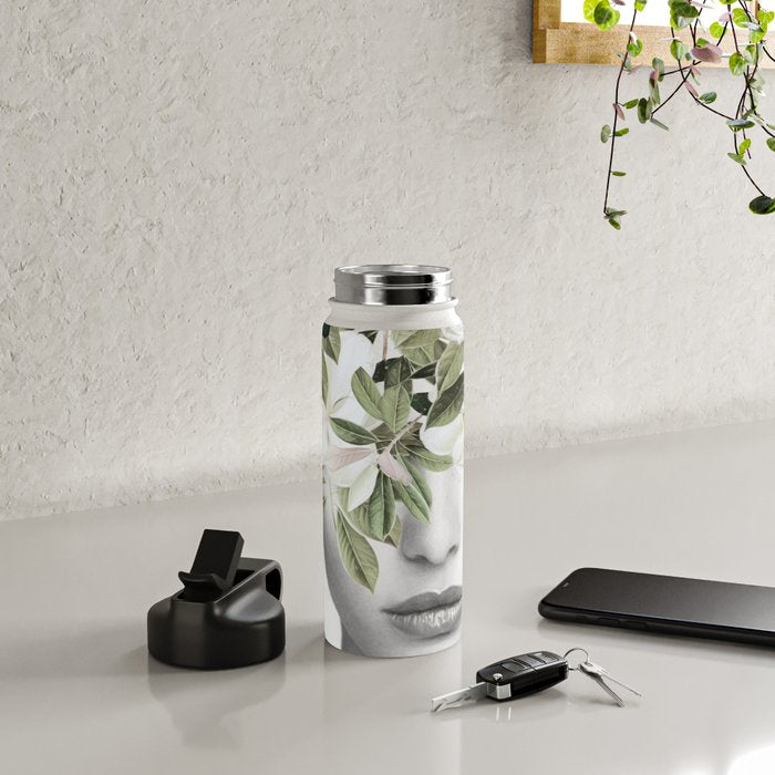 Woman With Flowers and Butterflies 3 Water Bottle Gallery Image 4
