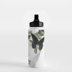 Woman With Flowers and Butterflies 3 Water Bottle Gallery Image 2