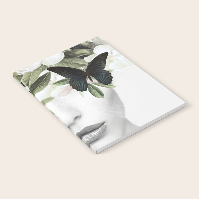 Woman With Flowers and Butterflies 3 Notebook Gallery Image 2