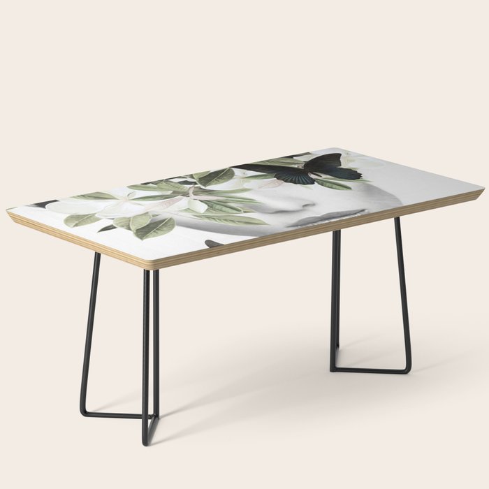 Woman With Flowers and Butterflies 3 Coffee Table Gallery Image 1