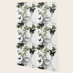 Woman With Flowers and Butterflies 3 Wallpaper Gallery Image 2