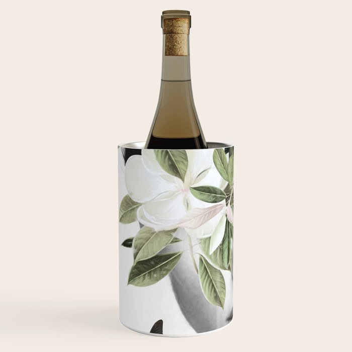 Woman With Flowers and Butterflies 3 Wine Chiller Gallery Image 2