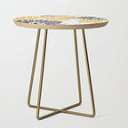 Flower Blooms, Yellow, Grey, Navy Side Table Gallery Image 1