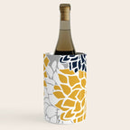 Flower Blooms, Yellow, Grey, Navy Wine Chiller Gallery Image 3