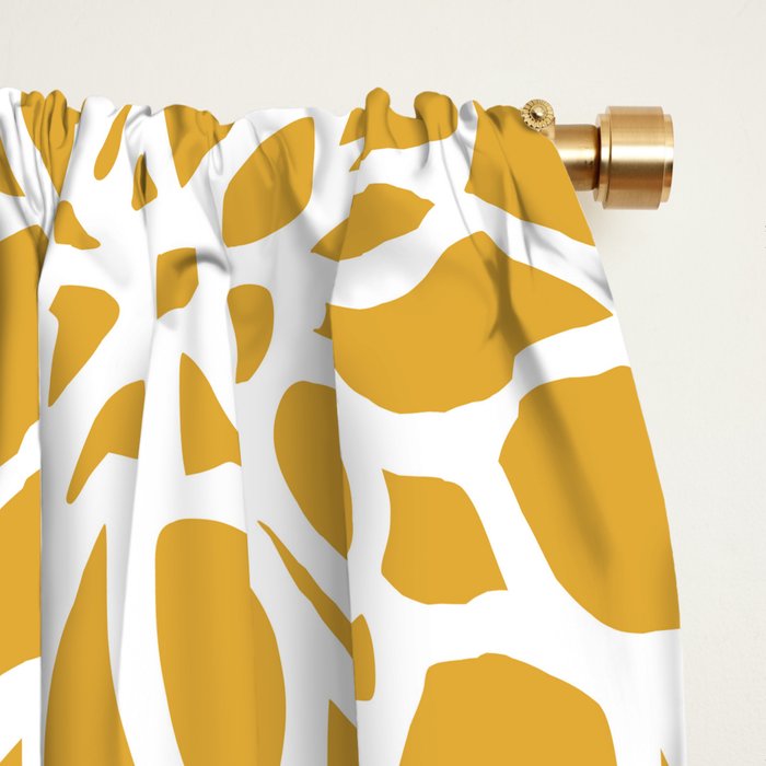 Flower Blooms, Yellow, Grey, Navy Window Curtain Gallery Image 2