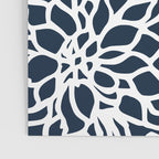 Flower Blooms, Yellow, Grey, Navy Poster Gallery Image 3