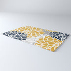 Flower Blooms, Yellow, Grey, Navy Rug Gallery Image 3