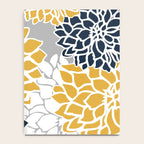 Flower Blooms, Yellow, Grey, Navy Notebook Gallery Image 4
