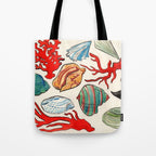 Sea Life Watercolor Tote Bag Gallery Image 1