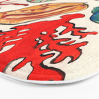 Sea Life Watercolor Bath Mat Gallery Image 3