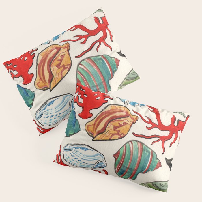 Sea Life Watercolor Pillow Sham Gallery Image 3