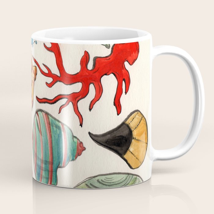 Sea Life Watercolor Coffee Mug Gallery Image 1