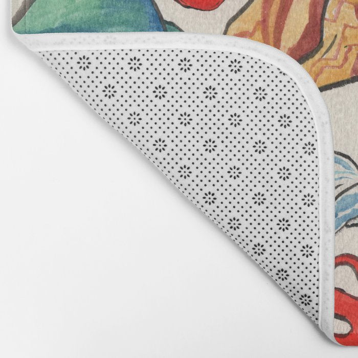 Sea Life Watercolor Bath Mat Gallery Image 2