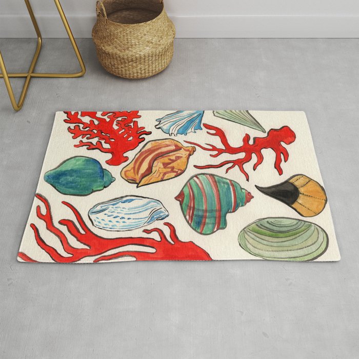 Sea Life Watercolor Rug Gallery Image 1