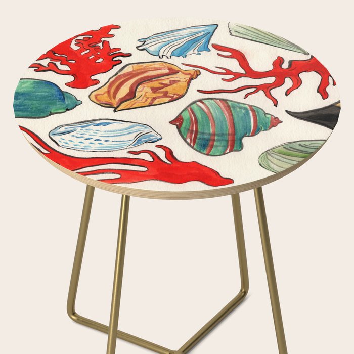 Sea Life Watercolor Side Table Gallery Image 2