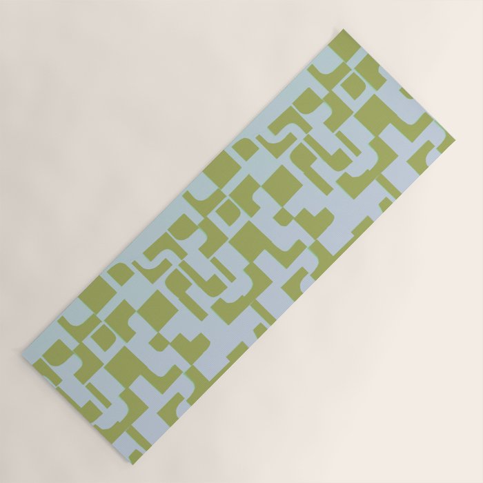 Abstract in Kiwi Yoga Mat Gallery Image 1