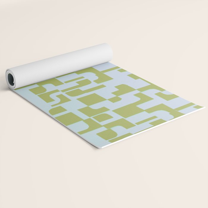 Abstract in Kiwi Yoga Mat Gallery Image 2