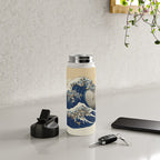 The Great Wave of Pugs Vanilla Sky Water Bottle Gallery Image 5
